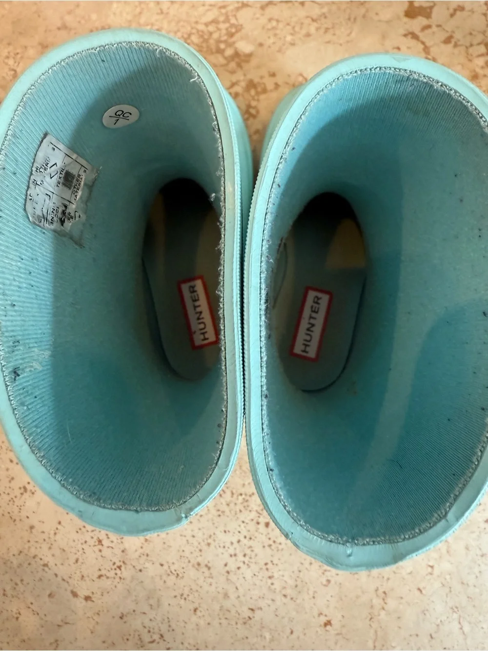 Hunter Kids Light Aqua Rubber Rain Boots